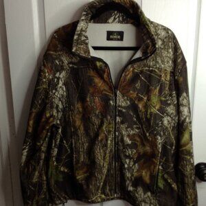 RedHead XL camo Fleece Collared Jacket; Hunting, Camping, Dudecore, Elmer Fudd